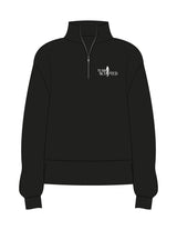 The Mens 1/4 Zip - Black - Team Sculpted - Left Chest Stacked - Printed - White