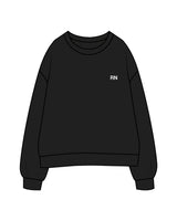 The Womens Crewneck - Black - Aesthetics Injector - Left Chest - RN - White