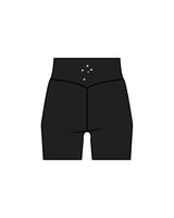 The Basic Short - Black - Training Mate - Bottom Left Leg & Center Back Waistline - Printed - White