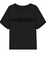 The Midweight Crop Tee - Black - Mantra - Center Chest & Back Center Stacked - Black