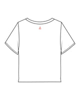 The Micro Rib Baby Tee - White - Corefire - Left Chest "COACH" & Back Center Neckline - Full Color