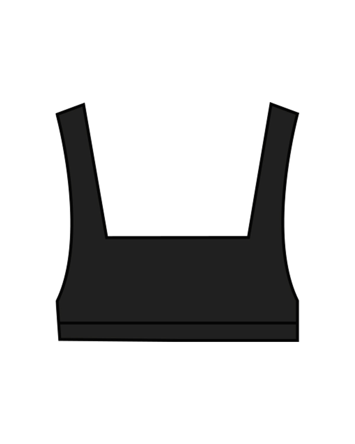 The Box Cut Bra - Black - Rumble Boxing - Center Back - White