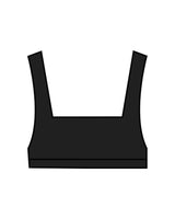 The Box Cut Bra - Black - Rumble Boxing - Center Back - White