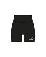 The Basic Short - Black - Training Mate - Bottom Left Leg & Center Back Waistline - Printed - White