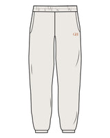 The Womens Sweatpants - Bone - Golden Hour Pilates - Left Leg Pocket - "GH" Logo - Embroidered - Orange