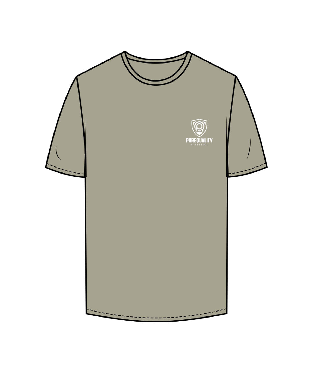 The Mens Tee - Eucalyptus - PURE QUALITY - Left Chest Logo Stacked & Center Back Logo Stacked - Printed - Full Color