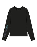 The Womens Long Sleeve - Black - Instaphysiques - Right Sleeve - Full Color