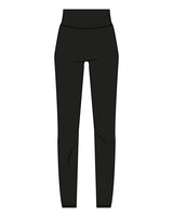 The Basic Legging - Black - Training Mate - Center Back Logo - Printed - White