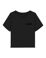 The Micro Rib Baby Tee - Black - Corefire - Left Chest "COACH" & Back Center Neckline - Full Color