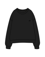 The Womens Crewneck - Black - Aesthetics Injector - Left Chest - NP - Tone on Tone