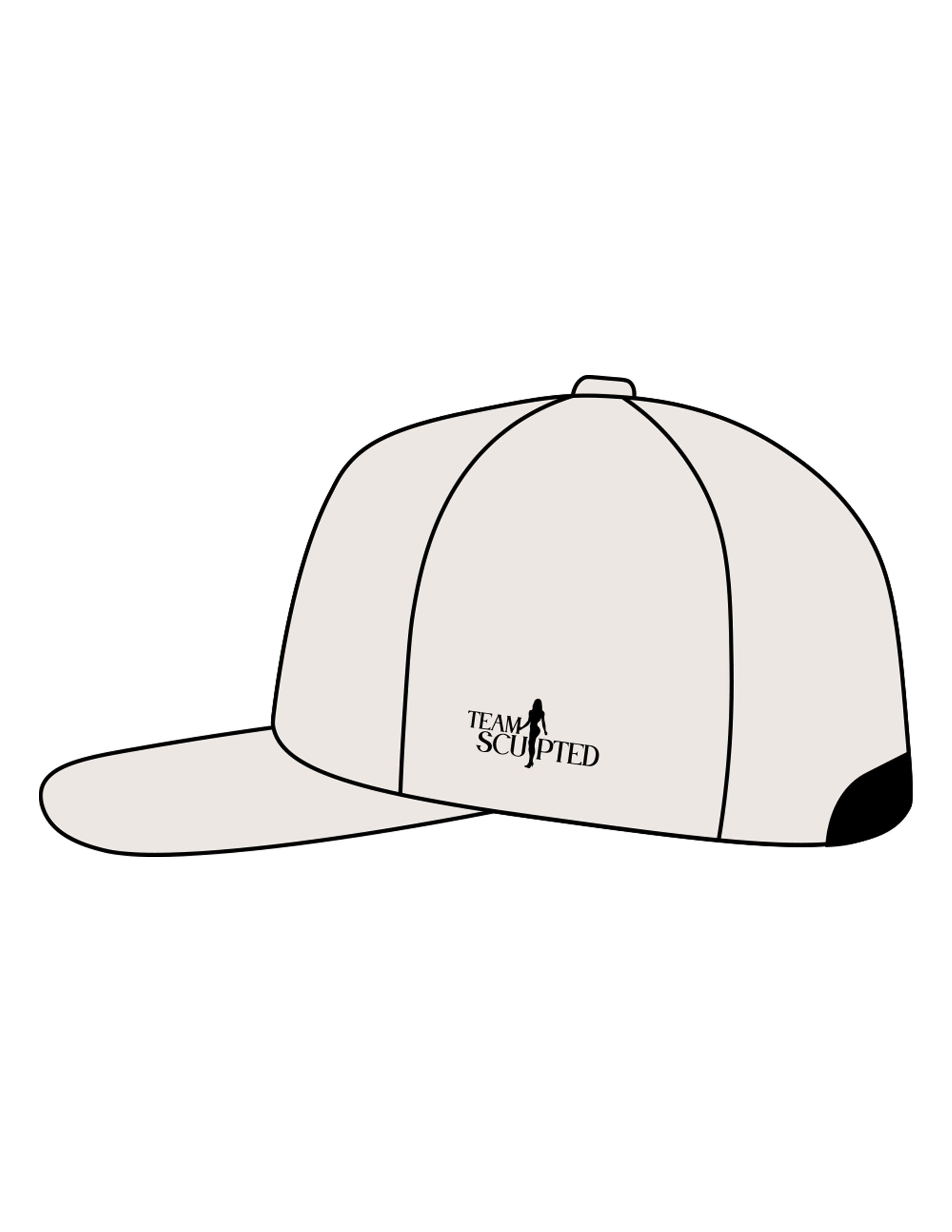 The Canvas Cap - Bone - Team Sculpted - Center Crown Stacked & Left Side Panel - Printed - Black
