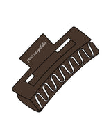 The Claw Hair Clip - Chocolate - Platinum Pilates - Center Handle - Printed - White