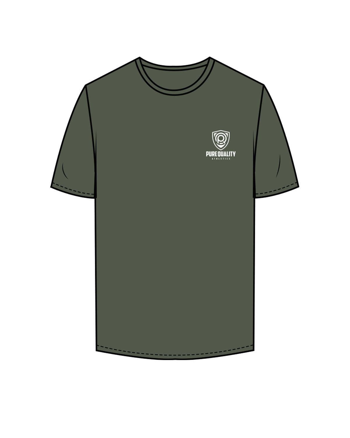 The Mens Tee - Cypress - PURE QUALITY - Left Chest Logo Stacked & Center Back Logo Stacked - Printed - Full Color
