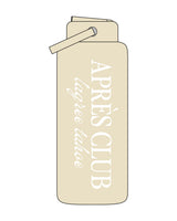 The Wide Mouth Water Bottle - Cream - Lagree Tahoe - Center Body Stacked - Printed - White