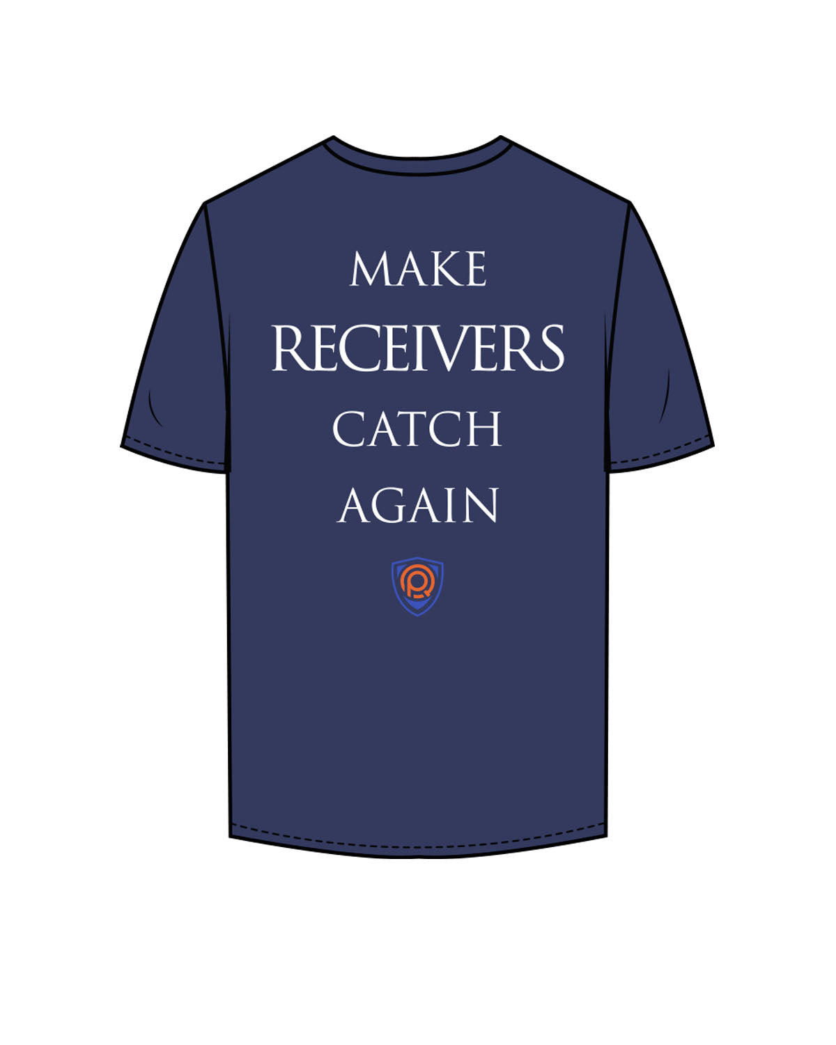The Mens Tee - Cobalt - PURE QUALITY - Left Chest Logo Stacked & Center Back Logo Stacked - Printed - Full Color
