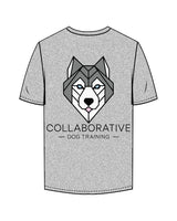 The Mens Tee - Heather - Collaborative Dog - Left Chest & Back Stacked - Full Color