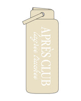 The Wide Mouth Water Bottle - Cream - Lagree Truckee - Center Body Stacked - Printed - White