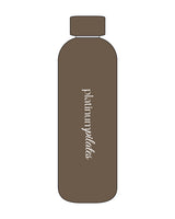 The Water Bottle - Coffee - Platinum Pilates - Center Body - Printed - White