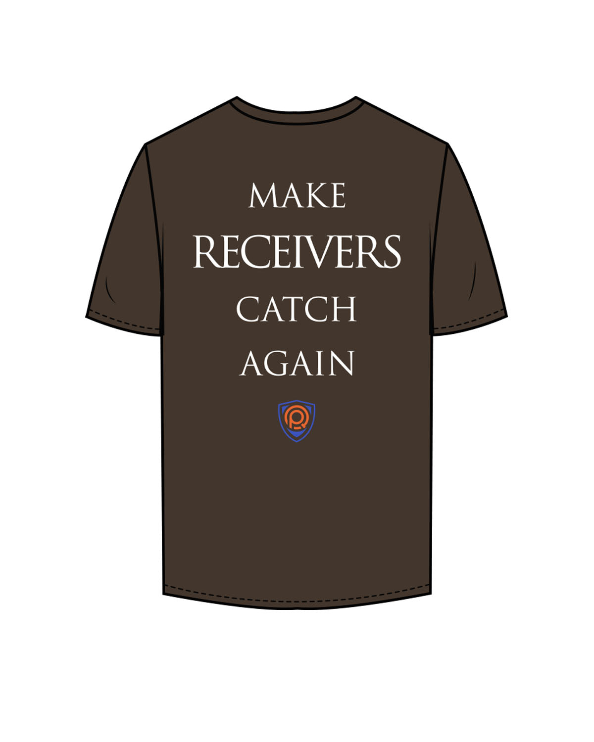 The Mens Tee - Chocolate - PURE QUALITY - Left Chest Logo Stacked & Center Back Logo Stacked - Printed - Full Color