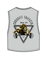 The Crop Muscle Tank - Storm - Crossfit Trifecta - Center Chest & Back Center - Printed - Full Color