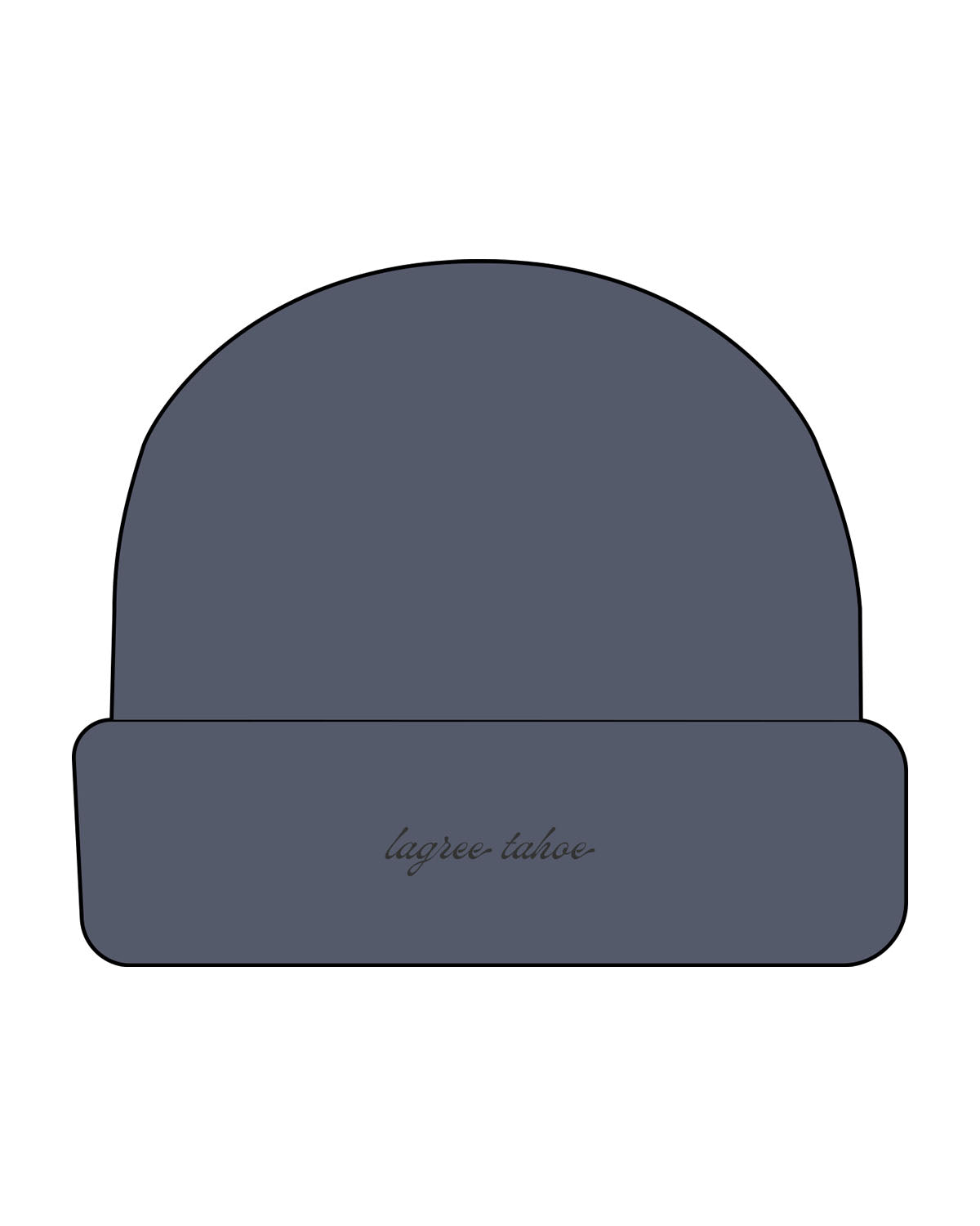 The Cable Knit Beanie - Petrol - Lagree Tahoe -  Center Brim - Embroidered - Charcoal