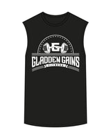The Classic Tank - Black - Gladden Gains - Center Chest Stacked - White