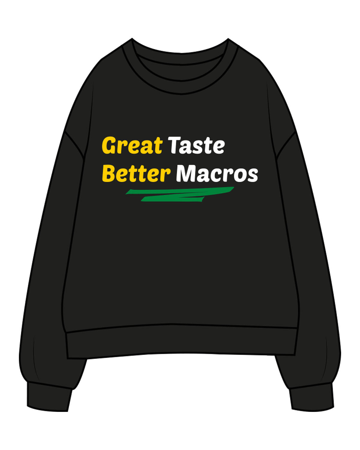 The Womens Crewneck - Black - MBC LA COSTA - Center Chest 2 Stacks & Center Back Neckline - Printed - Full Color