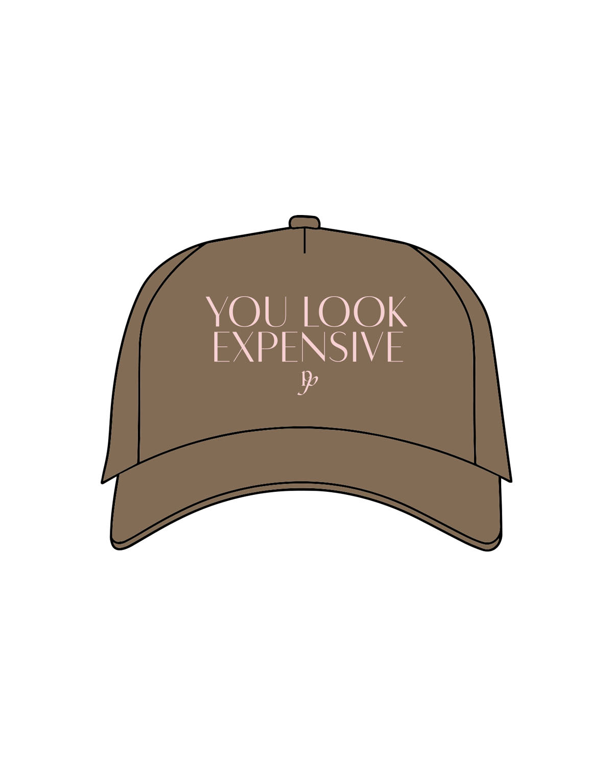 The Foam Trucker - Walnut - Platinum Pilates - Center Crown "Look Expensive" - Printed - Pink
