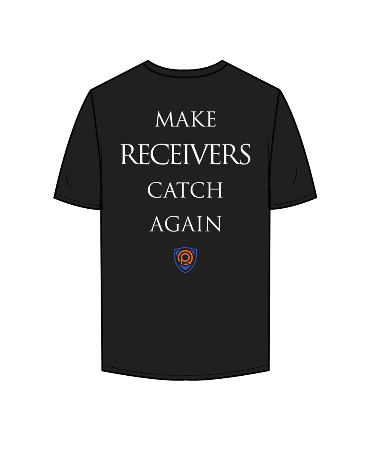 The Mens Tee - Black - PURE QUALITY - Left Chest Logo Stacked & Center Back Logo Stacked - Printed - Full Color