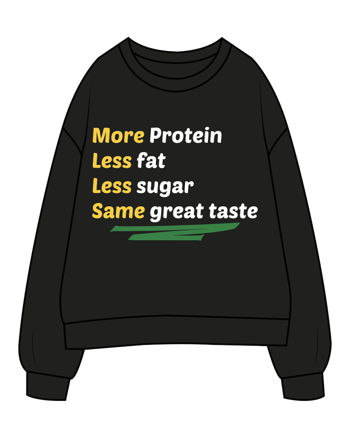 The Womens Crewneck - Black - MBC LA COSTA - Center Chest 4 Stacks & Center Back Neckline - Printed - Full Color