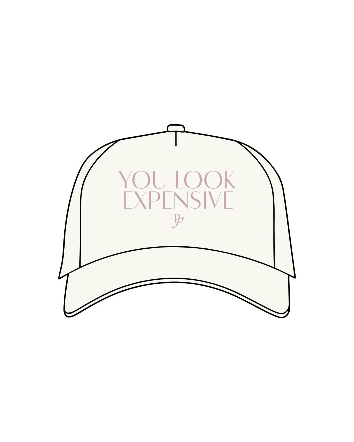 The Foam Trucker - Off White - Platinum Pilates - Center Crown "Look Expensive" - Printed - Pink
