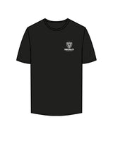 The Mens Tee - Black - PURE QUALITY - Left Chest Logo Stacked & Center Back Logo Stacked - Printed - Full Color