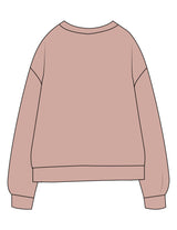 The Midweight Unisex Crewneck - Washed Clay - Team Sculpted - Center Chest Stacked - Printed - Black