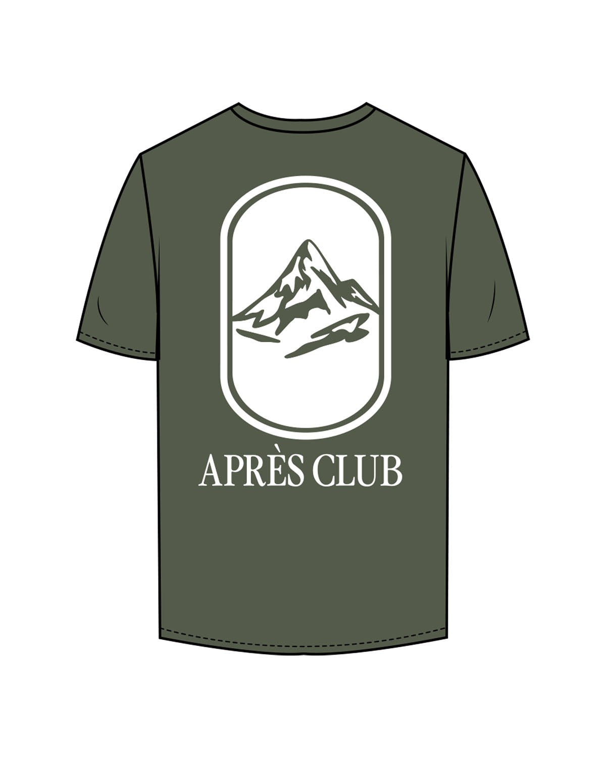 The Mens Tee - Cypress - Lagree Tahoe - Left Chest & Center Back Stacked Logo - Printed - White