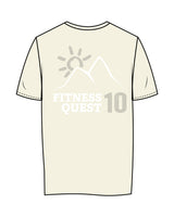 The Womens Tee - Butter - Fitness Quest 10 - Left Chest "Emblem" & Back Stacked - Full Color