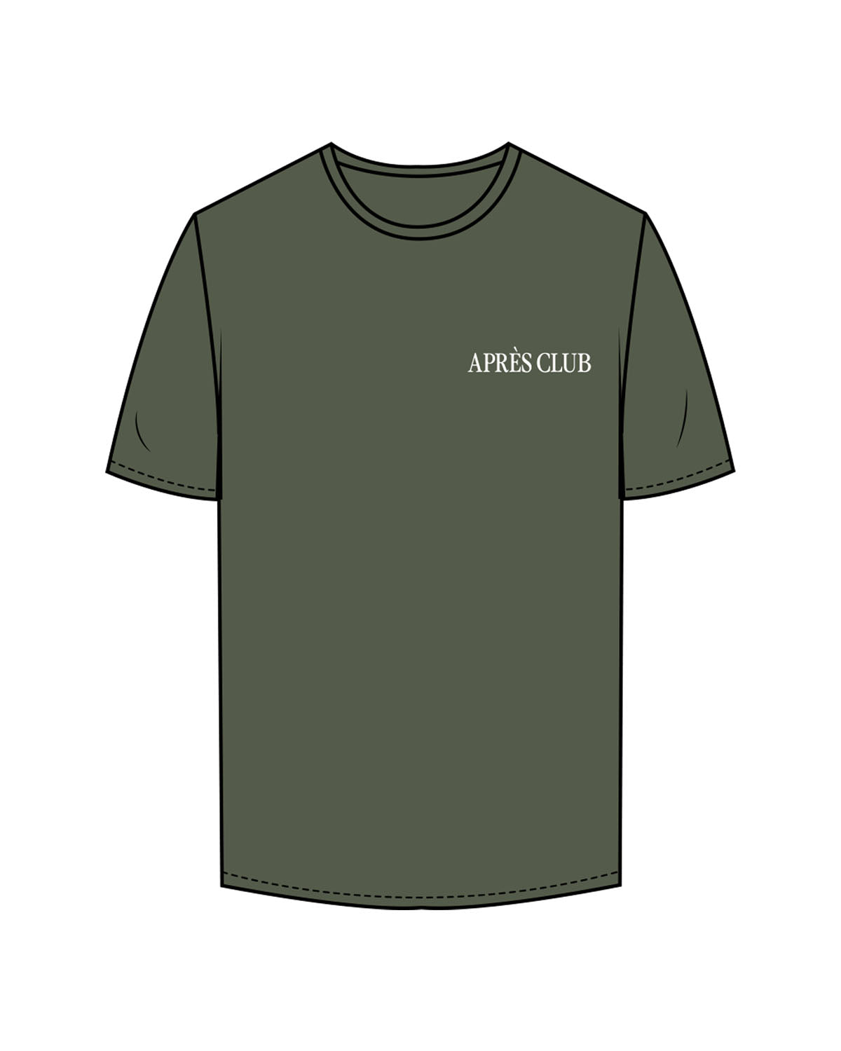 The Mens Tee - Cypress - Lagree Tahoe - Left Chest & Center Back Stacked Logo - Printed - White