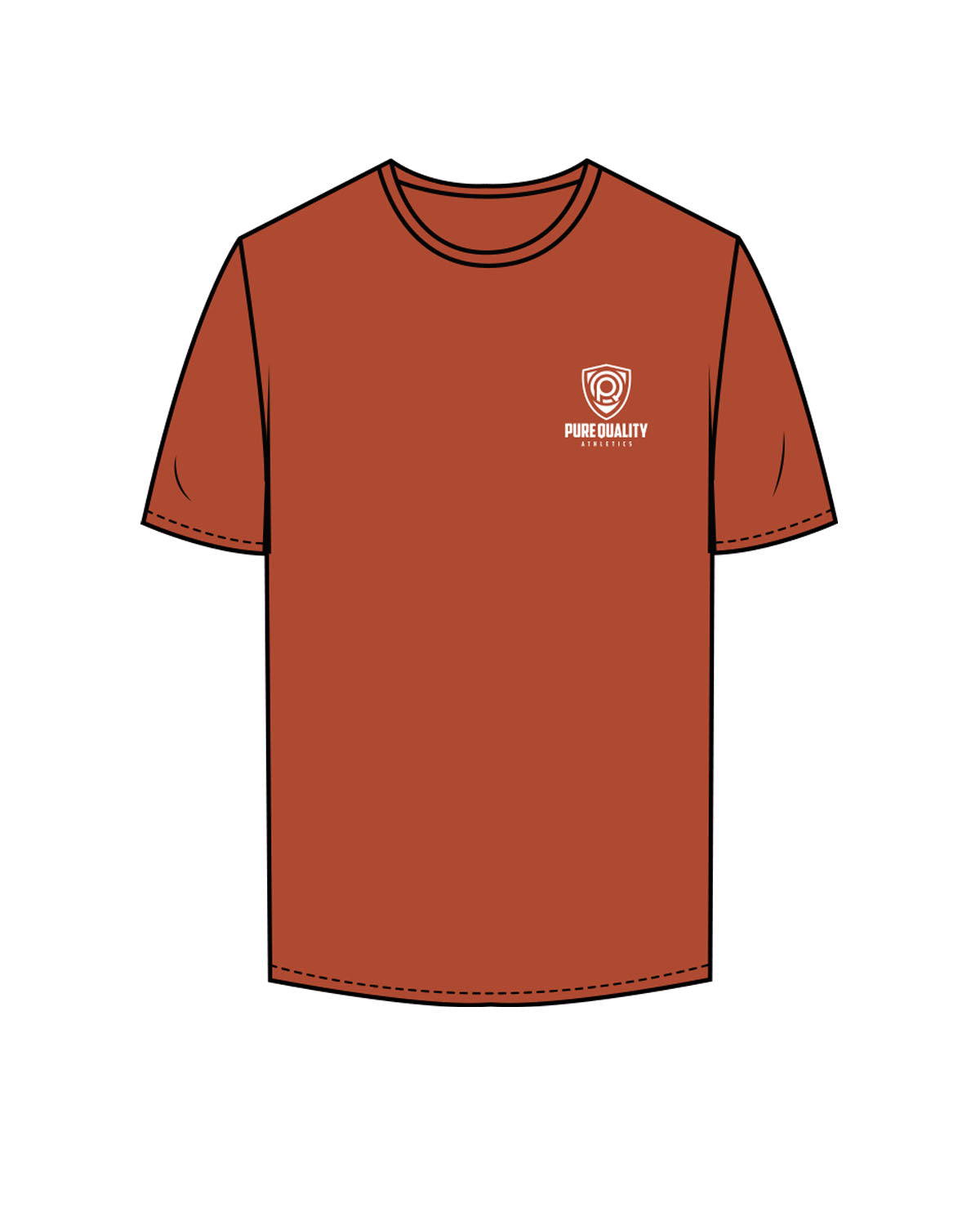 The Mens Tee - Autumn - PURE QUALITY - Left Chest Logo Stacked & Center Back Logo Stacked - Printed - Full Color