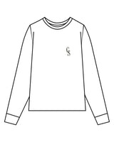 The Womens Long Sleeve - White - Christian Singles Hub - Left Chest & Center Back Stacked - Printed - Dark Green