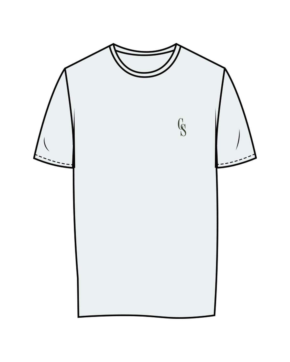 The Mens Tee - Seafoam - Christian Singles Hub - Left Chest - Printed - Dark Green