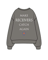 The Mens Crewneck - Washed Gray - PURE QUALITY - Center Chest Stacked & Center Back Logo Stacked - Printed - Full Color