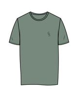 The Mens Tee - Sage - Christian Singles Hub - Left Chest - Printed - Dark Green