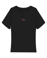 The Ribbed Baby Tee - Black - Fitness Quest 10 - Center Chest "Emblem" - Embroidered Full Color