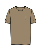 The Mens Tee - Sand - Christian Singles Hub - Left Chest - Printed - White