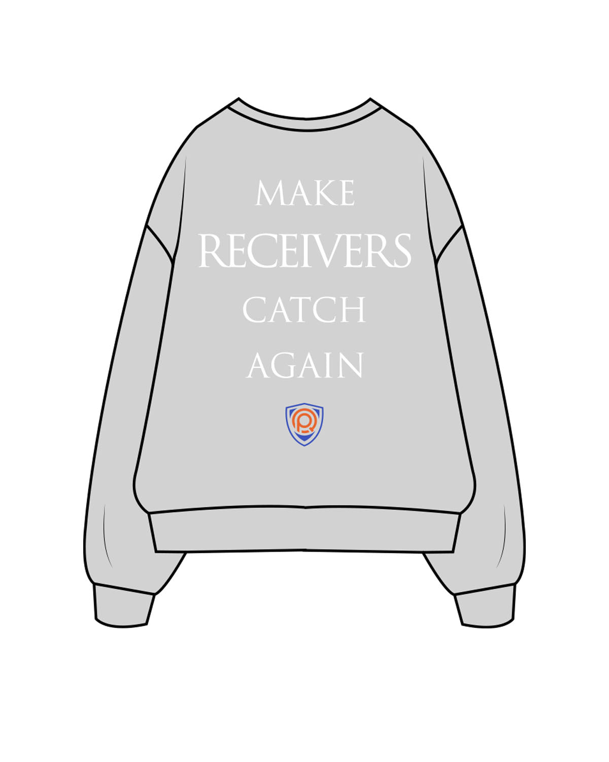 The Mens Crewneck - Heather - PURE QUALITY - Center Chest Stacked & Center Back Logo Stacked - Printed - Full Color