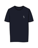 The Mens Tee - Navy - Christian Singles Hub - Left Chest CS - Printed - White