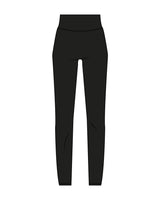 The Basic Legging - Black - Platinum Pilates - Center Back Waist - Printed - White