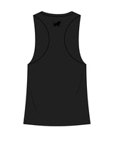 The Womens Racerback Tank - Black - Beautifully Savage - Center Chest & Back Neckline - Tone on Tone