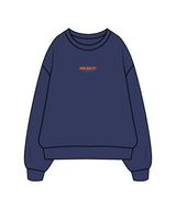 The Mens Crewneck - Cobalt - PURE QUALITY - Center Chest Stacked & Center Back Logo Stacked - Printed - Full Color