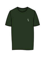 The Mens Tee - Forest - Christian Singles Hub - Left Chest CS - Printed - White