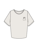 The Crop Tee - Bone - Lagree Truckee- Left Chest Stacked Logo & Center Back Stacked - Printed - Charcoal
